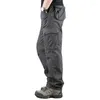 Men's Pants Multi-pocket Overalls Loose Fit Utility Wear Outdoor Camouflaged Jumpsuit Sports Cargo Work Military Trousers