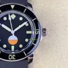 Orologio da uomo GSF 5008 Cal.1131 Diametro di movimento 40,3 mm Cancella in gomma naturale Custodia in acciaio in cristallo in vetro luminoso