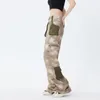 Herren Jeans Oversize Camouflage Wide Denim Hosen High Street Functioncan Patches Casual Hosen Baggy Leg Camou Overalls
