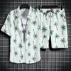 Tute da uomo Abbigliamento da spiaggia per uomo Set da 2 pezzi 2023 Camicia e pantaloncini hawaiani ad asciugatura rapida Abbigliamento Stampa Abiti casual Estate 230707