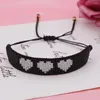 Link-Armbänder Go2boho Miyuki Perlenarmband Schmuck Boho 3 Pfirsichherz Schwarz Handgefertigte geflochtene Perlen für Frauen