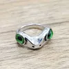 30 Groothandel Vintage Creatieve Groene Ogen Kikker Ringen Leuke Kleine Dier Ringen 3D Vorm Universele Paar Ringen voor Mannen en Vrouwen