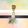 925 silver beads charms fit pandora charm Fashion Colorful Magical Unicorn Owl Flower Sky Blue Zircon charm set