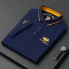 T-shirts pour hommes Marque polo en coton brodé haut de gamme haut de gamme pour hommes été décontracté Revers à manches courtes T-shirt mode coréenne 230707