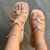2023 Nuevas sandalias Sandalias Tacones de verano Zapatos de verano para mujeres Sandalias de verano de banda estrecha Zapatos de cuña femenina