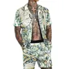 Chic décontracté anniversaire survêtements hommes été hawaïen ensemble de shorts imprimés tropicaux grand décontracté Streetwear vêtements hommes tenues deux pièces ensemble tenue 2 pièces ensembles