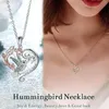 Chains Creative Necklace Rose Heart Pendant Ladies Hummingbird Chain Womens Pendants