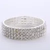 Bedelarmbanden Luxe Mode Vol Strass Enkelbandje Voor Vrouwen Kristallen Armband Bruiloft Bruids Enkelband Zilver Kleur Voet Sieraden