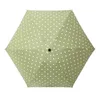 Umbrellas New Dot Small Five-fold Umbrella for Women Small Fresh Bag Sunscreen Folding Umbrellas Mujer