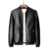 Heren Jassen Zwart Leren Jas Bomber Motorfiets Mannen Biker PU Baseball Plus Size 8XL 2023 Mode Causale Jaqueta masculino