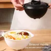 Bols bol Ramen avec couvercle couvercles à soupe conception recouverte de micro-ondes pour le chauffage pratique pas facile à faire bouillir