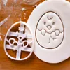 Formy do pieczenia Cartoon jajko wielkanocne Cookie brajlowska forma śliczna laska w kształcie kremówka lukier herbatniki zestaw matryc ciasto dekorowanie narzędzie