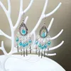 Dangle Earrings QIGO Antique Crystal Water Drop Cross Tassel For Women