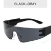 Zonnebril Sport Stijlvolle Goggles Vrouwen Mannen Mode Punk Bril Y2k Brillen Merk Designer Spiegel Sportbrillen Goggle