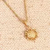 Pendant Necklaces Statement Flower Necklace Gold Color Noble Women Bright Bride Party Jewelry
