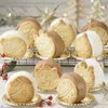 Baking Moulds 3Pcs/Sets Christmas Biscuit Snowman Elk Cubs Santa Claus Cartoon Metal Cookie Cutters