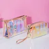 Cosmetic Bags Transparent Pretty Makeup Fashion Laser Travel Bag Toiletry Organizer Necessary Wash Make Up Box