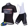 Ensembles de course maillot de cyclisme et cuissard à bretelles respirants et ajustés avec poche vêtements d'impression de mode à manches courtes