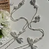 Hair Clips PEORCHID Vintage Women Chinese Hanfu Dress Hairpins Dragonfly Tassel Step Shake Wedding Accessories Bridal Headwear
