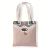 Storage Bags Dog Shopping Tote Cartoon Print Women Lady Fashion Handbags Folding Reusable Shopper