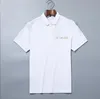 Polo masculino feminino designer polos letras duplas impressão a cores da água casual de alta qualidade moda masculina selvagem top azul café