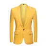 Ternos Masculinos Blazers Verde Maçã Amarelo Rosa Azul Vermelho Colorido Moda Jaqueta Casamento Noivo Palco Cantor Baile de Formatura Casaco Slim Fit 230707