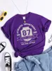 女性の Tシャツヨーク 87 Estd2008 カレッジ リーグ レター Tシャツ ヴィンテージ個人服創造性 Tシャツ美的夏の女性 230707