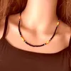 Chains Arrival Small Glass Beaded Necklace Colorful Short Charm Sweet Neck Jewelry Gift For Girlfriend