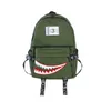 Chic Backpack Street Trend New Back Pack Men Korean Version Creative Shark Fashion Schoolbag Leisure For High School Students 230708