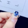 Кластерные кольца кольцо стерлингового серебра 925 Topaz Natural Gem Женская роскошная роскошь бесплатный подарки по почте