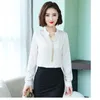 Ethnic Clothing Women's Spring Autumn Style Chiffon Blouses Shirt Rivet Beads Long Sleeve Solid Color Korean Elegant Tops 1656