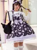 Miejskie seksowne sukienki słodka styl lolita nadruk kreskówkowy księżniczka sukienka kobiety śliczna kokardka koronkowa strona sukienki na ramiączkach dziewczęca Harajuku Kawaii Y2k Mini Vestidos 230707