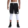 Shorts pour hommes Gym Sports à séchage rapide pour hommes Cordon respirant Courir Grand basket-ball Américain Au-dessous de la longueur du genou