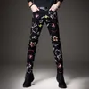 Jeans Masculino Leve de Luxo Masculino Slimfit Stretch Full Print Moderno Casual Calças Denim Hip Hop Street Fashion Calças Pretas; 230707