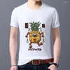 Men's T Shirts Summer Man T-shirt White Classic Male Tees Size S-5XL Fashion Cute Funny Monster Pattern Series O-neck Short Sleeve Tops