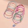 Bracelets de cheville 12 pièces ensemble perlé pour les femmes plage cheville jambe Bracelet à la main bohème pied chaîne Boho bijoux sandales cadeau