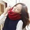 Scarves Solid Color Plain Knitted Infinity Scarf For Women And Man Winter Thick Neck Warmer Loop Circle Ring Snood Bufandas