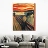 Abstract Figurative Art on Canvas The Scream Edvard Munch Handmade Oil Painting Modern Decor