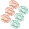 Dinnerware Sets 6 Pcs Nordic Powder Party Serving Trays Plastic Fruit Candy Storage Plate Sorting Platter Dried