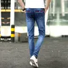 Jeans herr storlek 27-36 Herr Vår Sommar Höst Klassiskt Mode Casual Slim Fit Skinny Rak Stretch Långa jeansbyxor Svart Blå