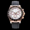 Automatic Watch Role X Men Super Quality CAL.4130 Movement 40mm M116515 Rubber Watches Ceramic Rose gold Waterproof Wristwatches