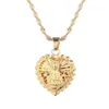 Pendant Necklaces Guanyin Buddha Necklace Amulet Bless Peace Good Luck Healthy Growth Heart Jewelry