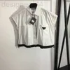 女性のブラウスシャツデザイナー 23s Shirt 婦人服ネックブラウス裾巾着ポケットノースリーブシャツベスト品質の女性服 NS32