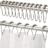 Anillos de cortina de ducha Ganchos de metal a prueba de herrumbre de acero inoxidable para barras de ducha de baño Cortinas Ganchos de cortina de ducha