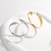 Bangle 316L Rvs Olijftak Leaf Open Goud Kleur Manchet Bedelarmband Voor Vrouwen Mode Non-fading Kpop sieraden Geschenken