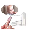 Zahnbürste 1000 teile/los Kinder Infant Weiche Transparente Sile Finger Neugeborenen Baby Gummi Sauber Masr Ausbildung Pinsel Schnuller Drop Lieferung Dh32F