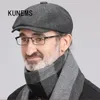 Kunems قبعات غير رسمية للرجل أزياء Newsboy Hat Retro Dad Hat British Octagonal Cap Autumn Winter Cap Peaky Binders Boinas