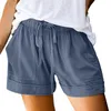 Active Shorts Femmes Confortable Cordon Splice Casual Taille Élastique Poches Pantalons Lâches Femmes