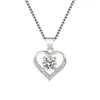 Chains Bridesmaid Gift Peach Necklace Valentine's Hollow Couple -Shaped Jewelry Day Necklaces Pendants