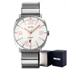Wristwatches SKMEI Luxury Quartz Watches For Man Waterproof Date Luminous Hands Fashion Wristwatch Stainless Steel Strap Original Reloj
